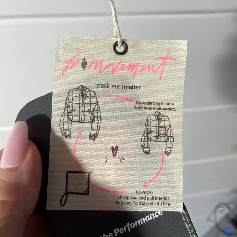 Free People Movement Printed Pippa Packable Puffer Quilted Jacket Sz XS - Picture 14 of 14